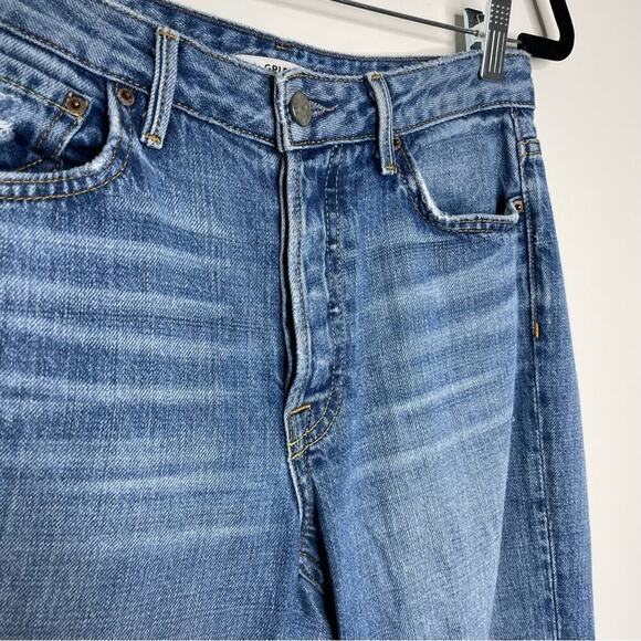 GRLFRND High Rise Ankle Boyfriend Kiara Stone Deep Jeans 25 - Picture 7 of 10